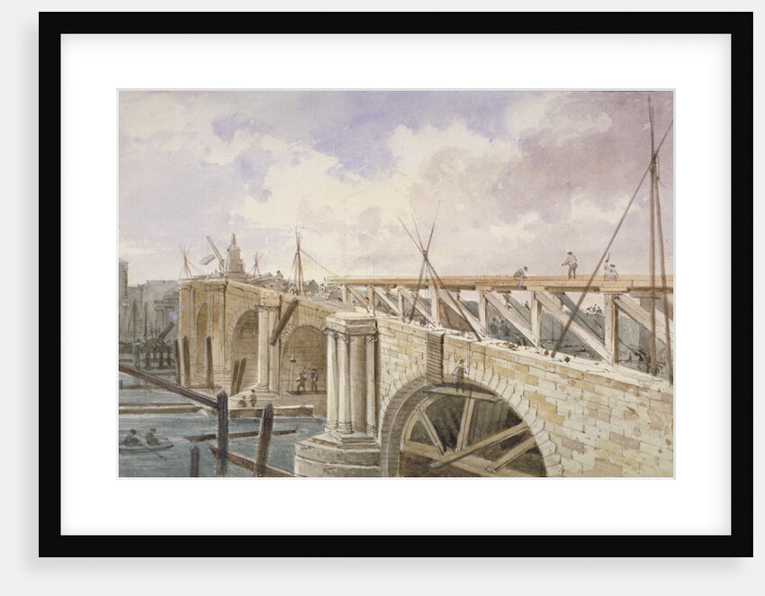 Demolition work being carried out on Blackfriars Bridge by George Maund