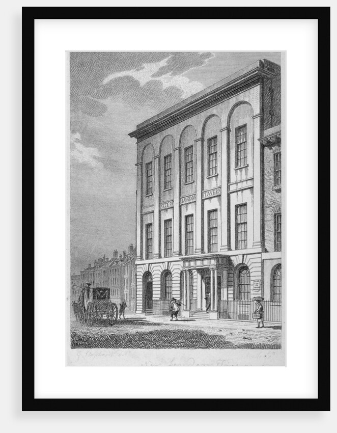 View of the City of London Tavern from Bishopsgate, City of London by Samuel Rawle