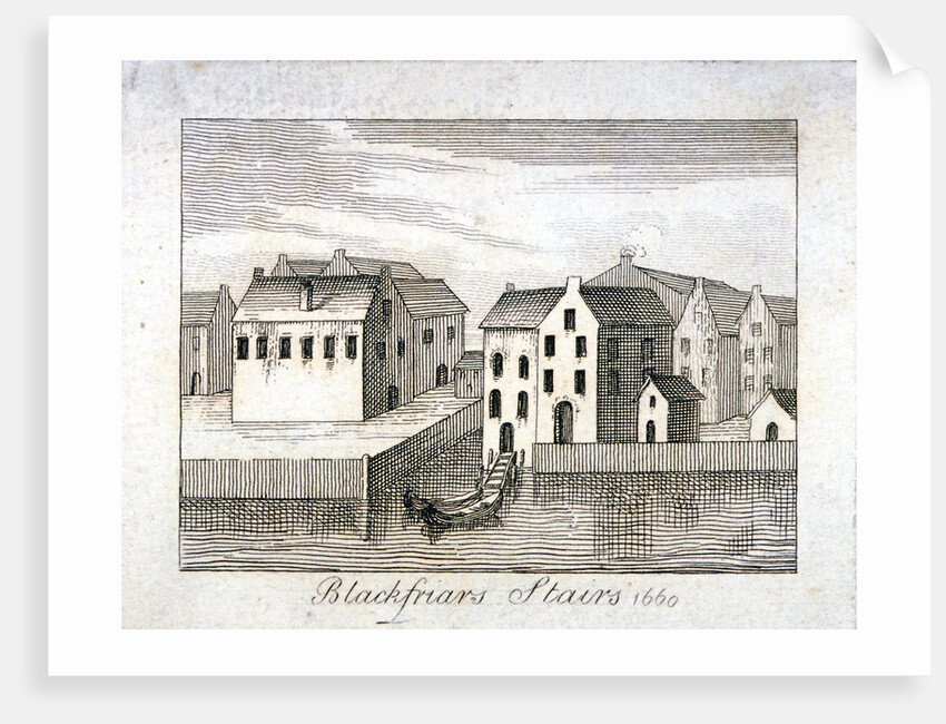 View of Blackfriars Stairs and surrounding buildings, City of London by Anonymous