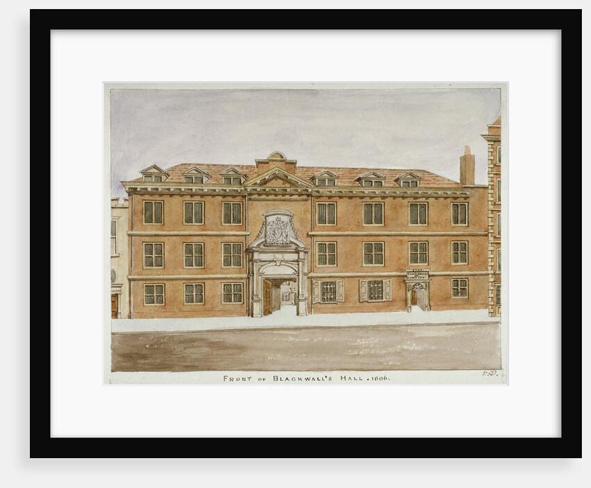 Front view of Blackwell Hall, City of London by Valentine Davis