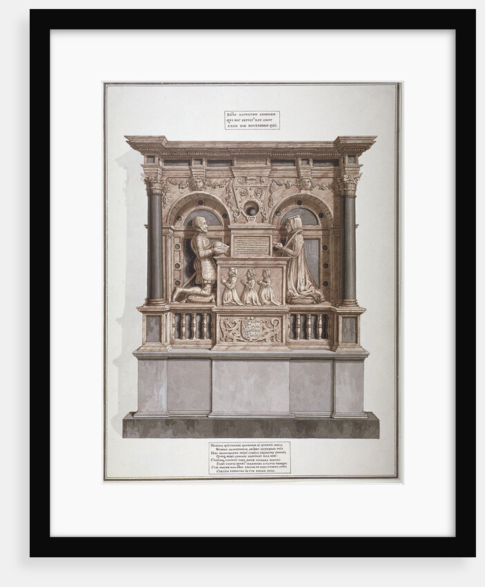 Monument to Richard Allington in Rolls Chapel, Chancery Lane, City of London by Frederick Nash
