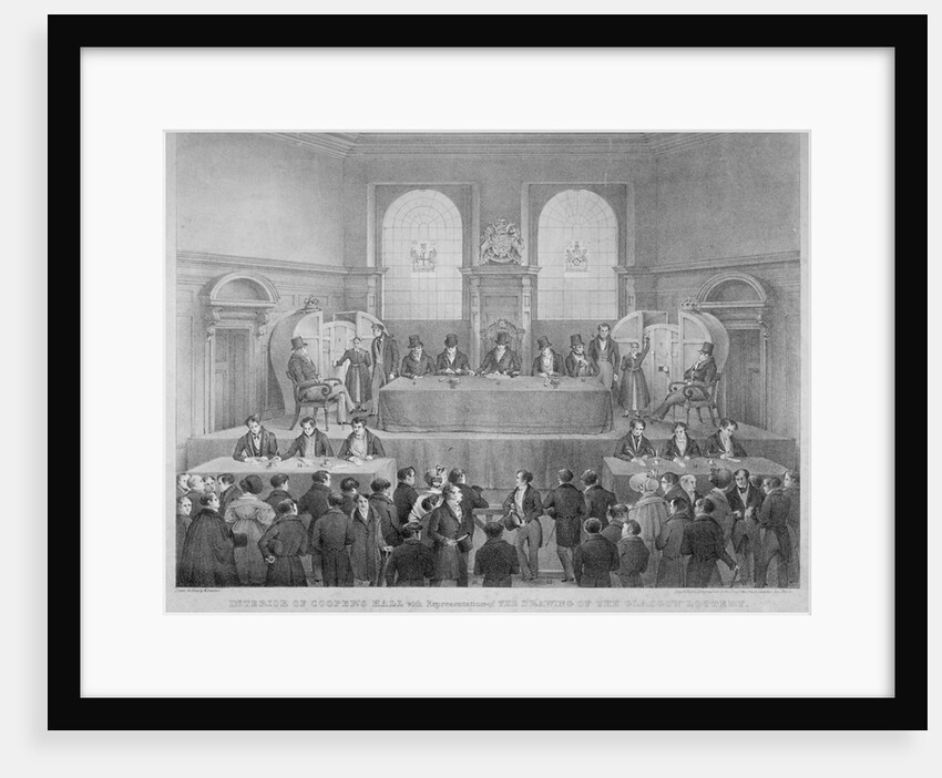 Lottery draw, Coopers' Hall, City of London by Day & Haghe