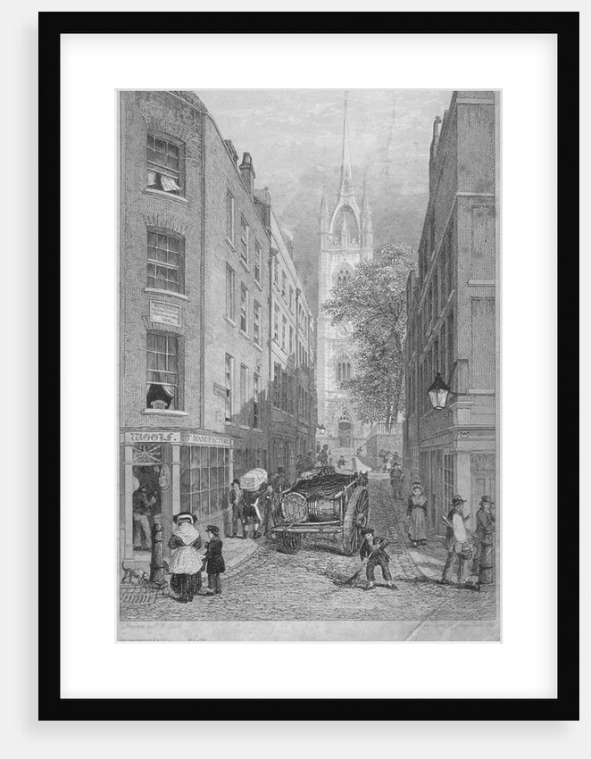 Church of St Dunstan-in-the-East from the Custom House, City of London by Edward William Cooke