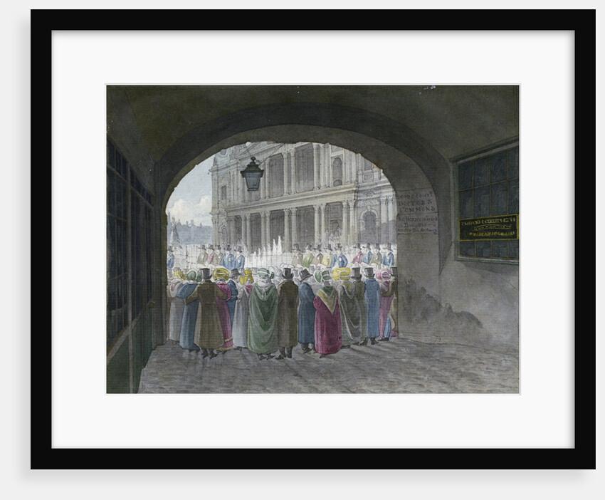 View of the entrance to Dean's Court, City of London by Robert Blemmell Schnebbelie