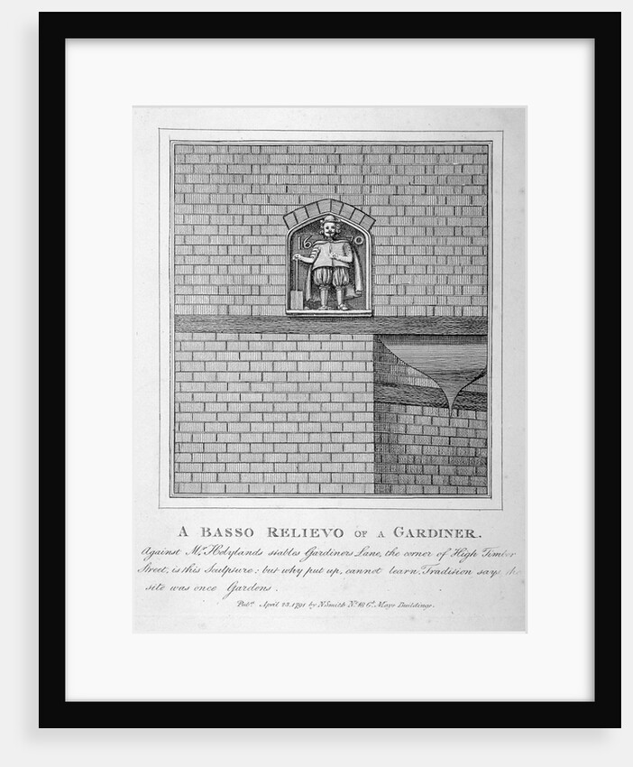 Bas relief of a gardener, Gardner's Lane, City of London by Anonymous