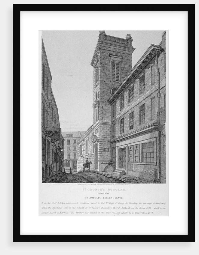 Church of St George Botolph Lane, at the south-east corner of George Lane, City of London by Joseph Skelton