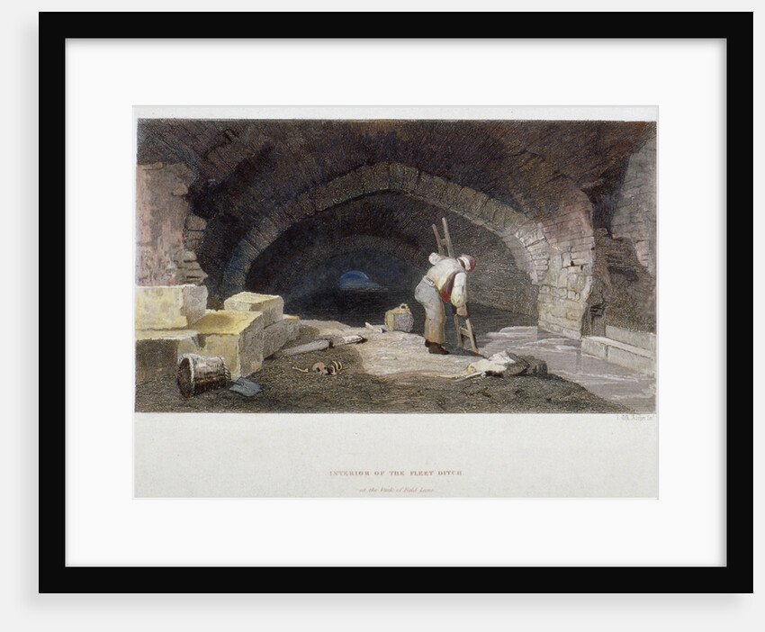 Interior of the Fleet Ditch at the back of Field Lane, City of London by John Wykeham Archer