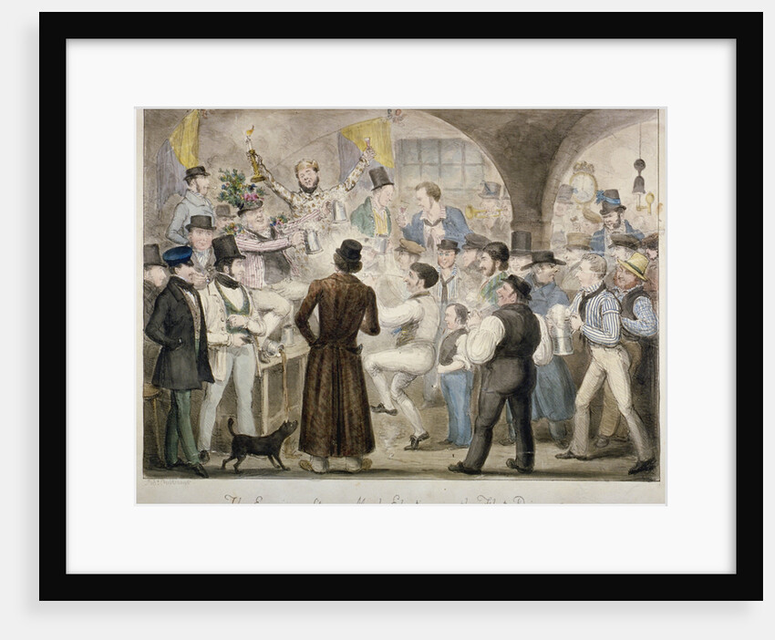 The evening after a mock election in the Fleet Prison, June 1835' by Isaac Robert Cruikshank