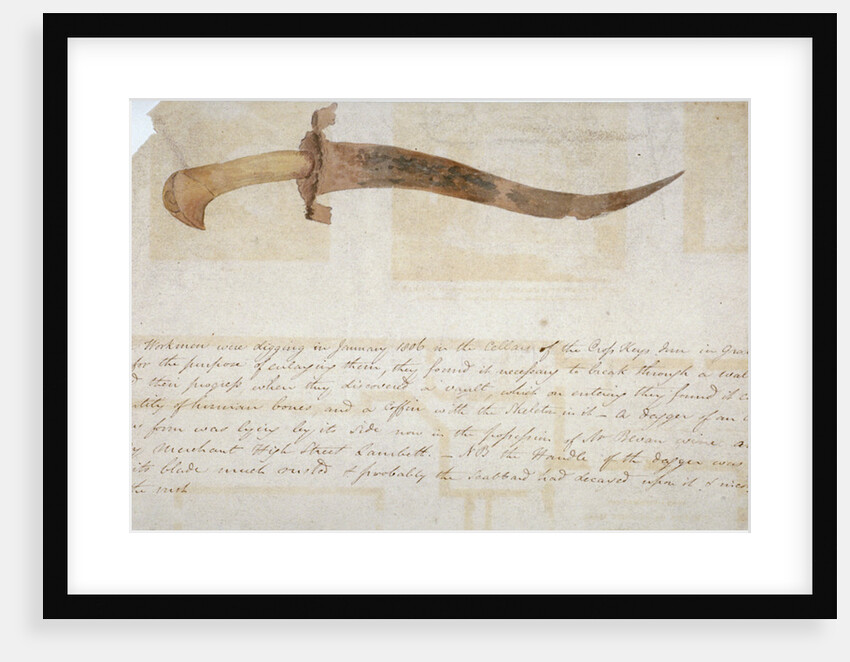 Dagger found in the cellars of the Cross Keys Inn, Gracechurch Street, City of London by Anonymous