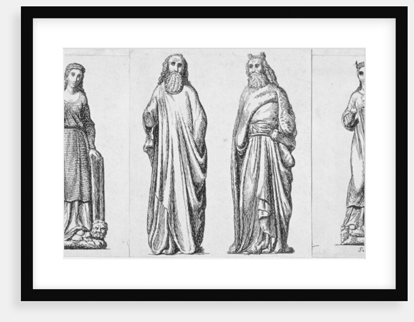 Six statues on the outside of the Guildhall, City of London by Anonymous