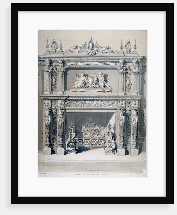 Fireplace in Ironmongers' Hall, Fenchurch Street, City of London by Day & Son