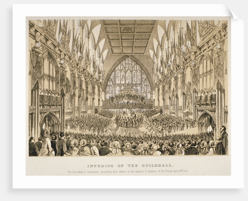 Interior of the Guildhall, City of London by Anonymous
