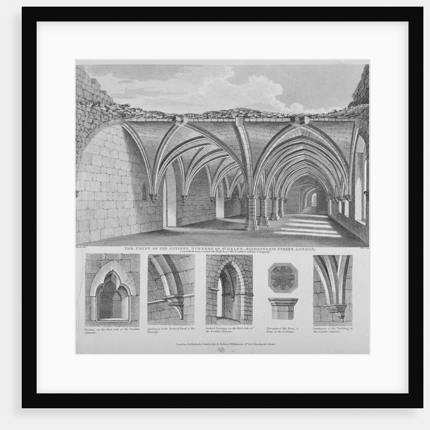 St Helen's crypt, Bishopsgate, City of London by William Wise