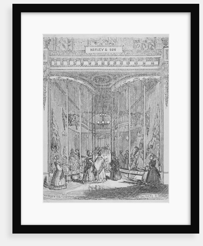 The premises of Harvey and Son at no 9 Ludgate Hill, Ludgate Hill, City of London by William Alfred Delamotte