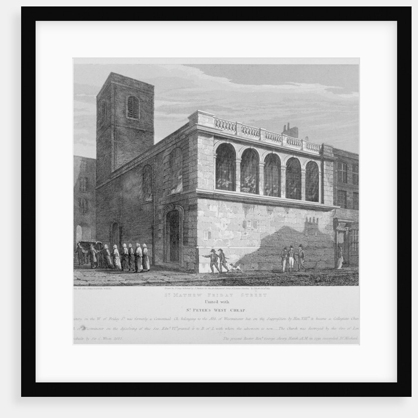 Church of St Matthew, Friday Street, City of London by Joseph Skelton