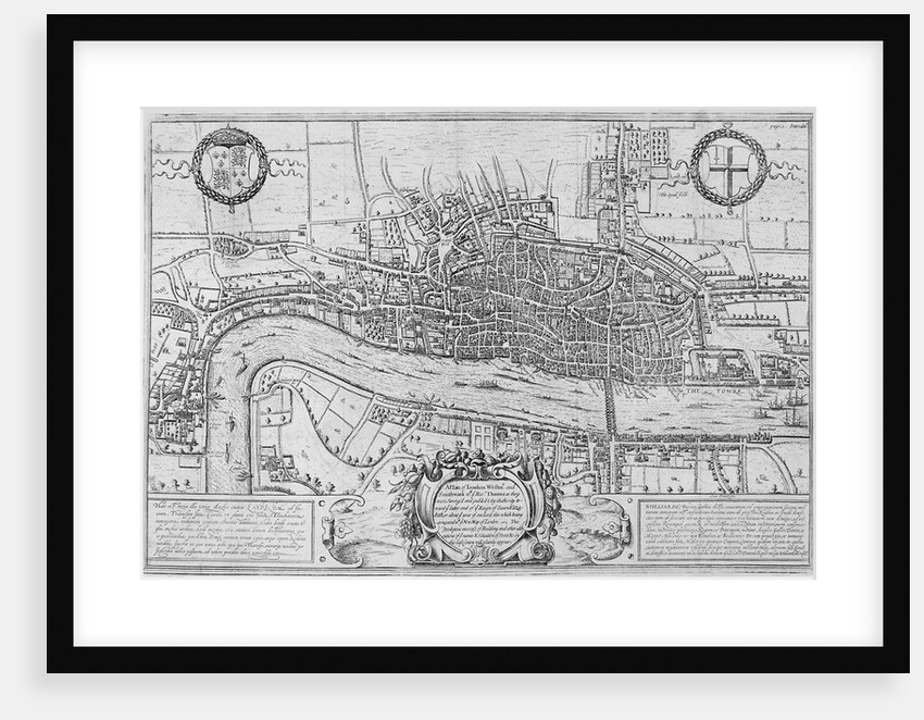 Map of the City of London and City of Westminster in c1600 by Anonymous