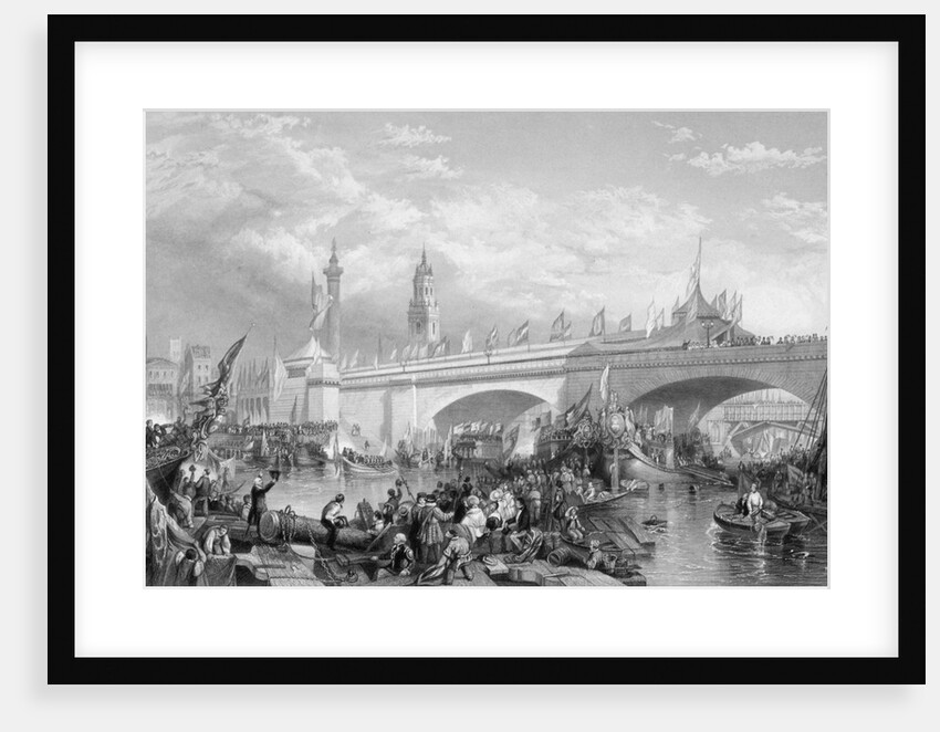 The opening of London Bridge by King William IV and Queen Adelaide by Anonymous