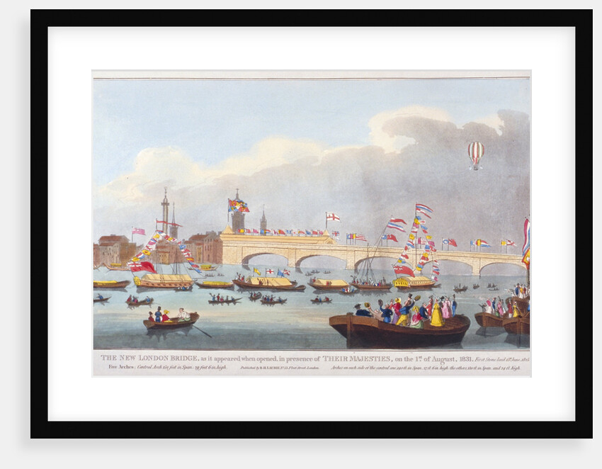 The opening of London Bridge by King William IV and Queen Adelaide by Anonymous