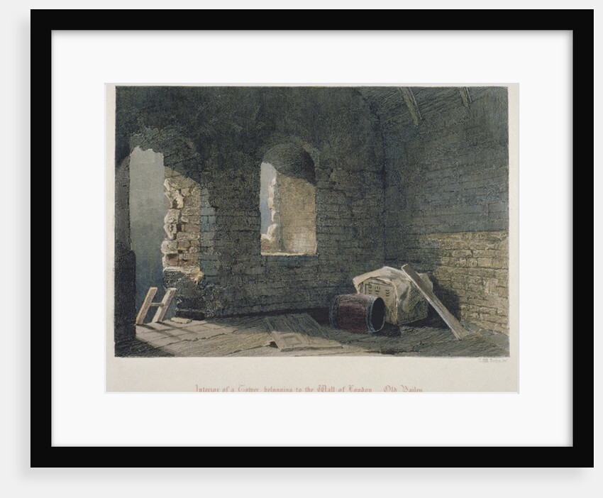 Interior view of a tower belonging to London Wall at Old Bailey, City of London by John Wykeham Archer