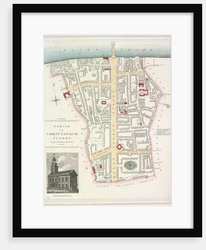 Map of the Parish of Christ Church in Southwark, London by Anonymous