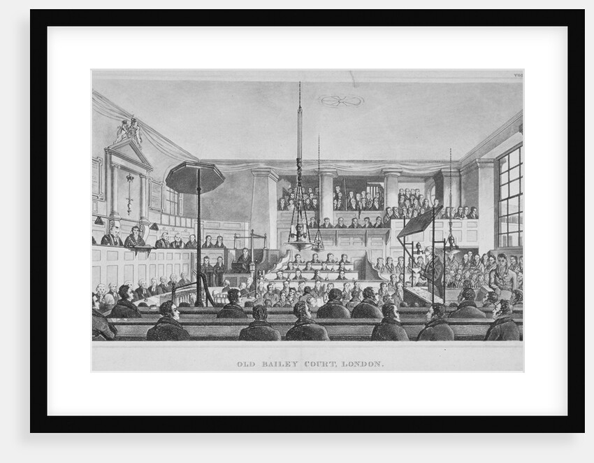 Interior view of the Sessions House, Old Bailey, City of London by Anonymous