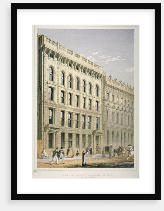 View of the Ocean Insurance Company's Offices, Old Broad Street, City of London by Robert Dudley