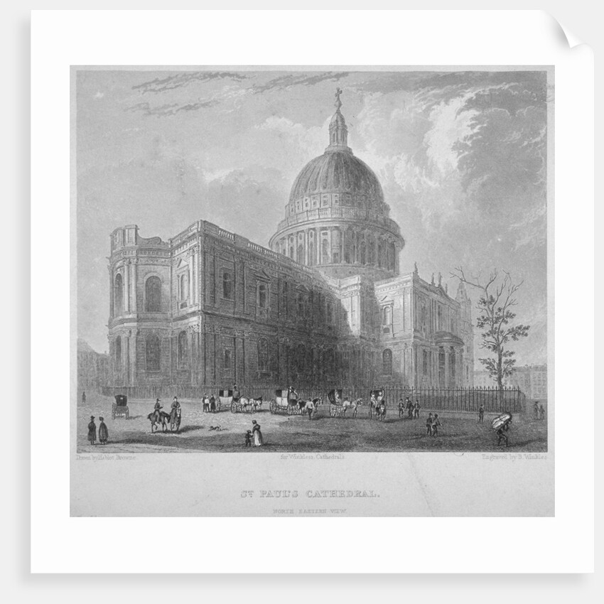 North-east view of St Paul's Cathedral, City of London by Benjamin Winkles