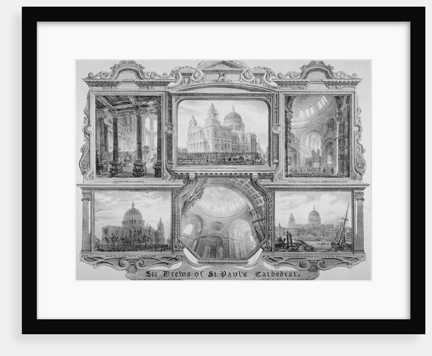 Six views of St Paul's Cathedral, City of London by Anonymous