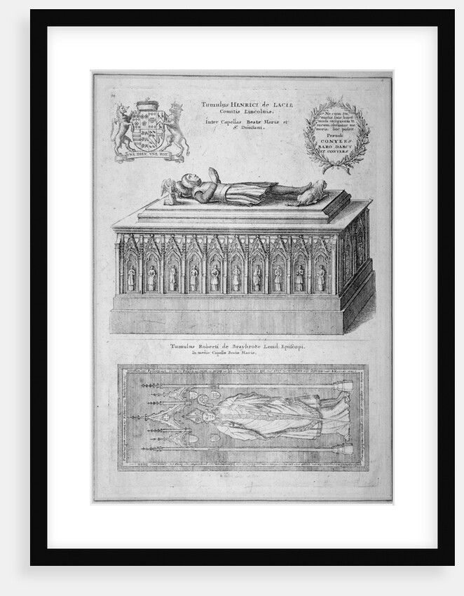 Monument of Henry de Lacy, Earl of Lincoln, in the old St Paul's Cathedral, City of London by Wenceslaus Hollar