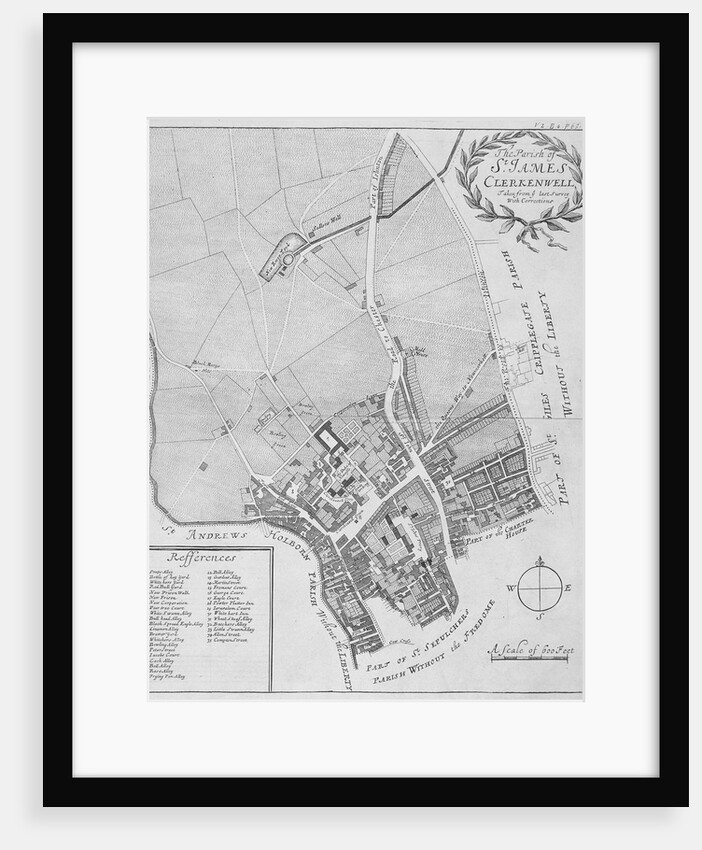 Map of the parish of St James Clerkenwell, London by Anonymous