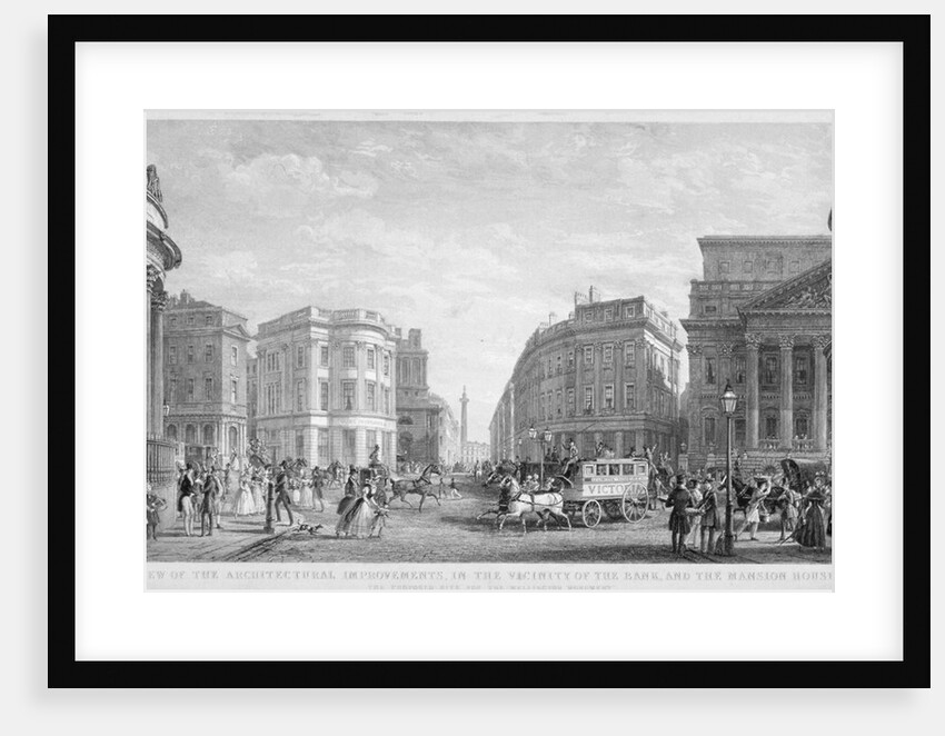 The Bank of England and the newly-straightened Prince's Street, City of London by Thomas Higham
