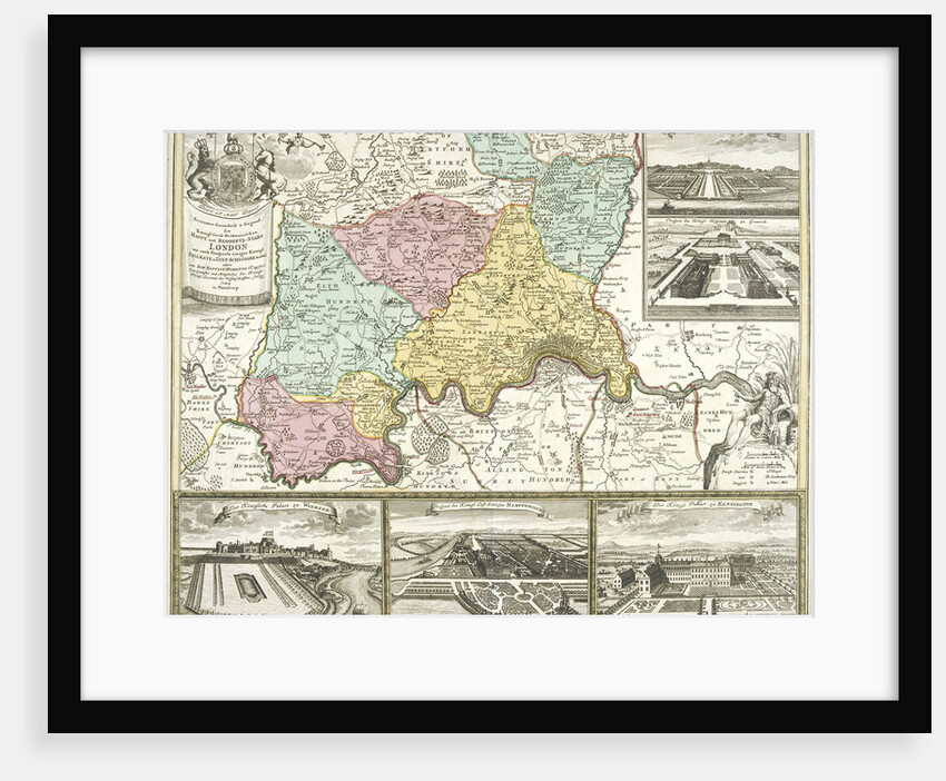 Map of London and surrounding counties by Anonymous