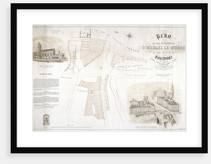Map of the parish of St Michael le Quorne, London by King