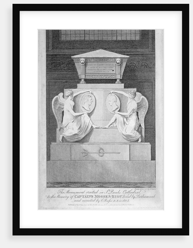 Monument to Captains James Mosse and Edward Riou, St Paul's Cathedral, City of London by Samuel Rawle