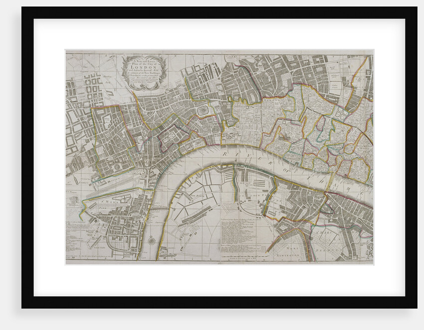 Map of Westminster, the City of London, Southwark and surrounding areas by Sutton Nicholls