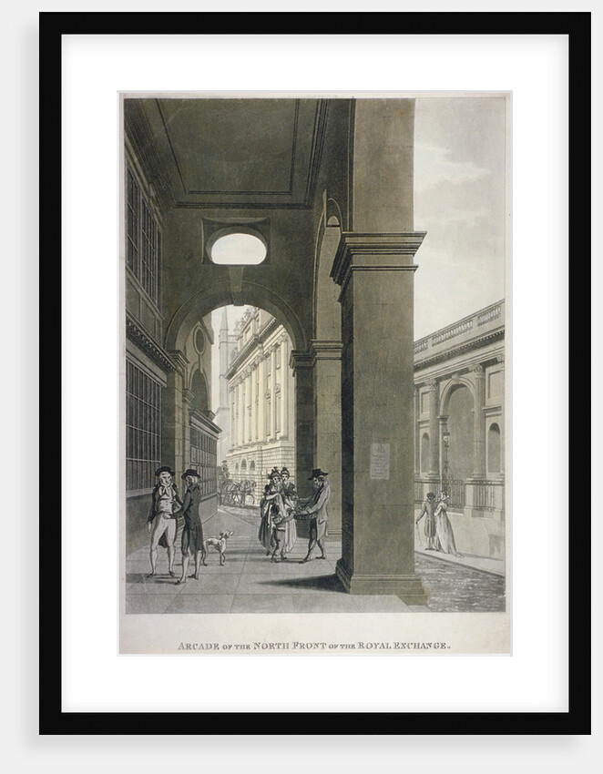 Arcade on the north front of the Royal Exchange, City of London by Anonymous