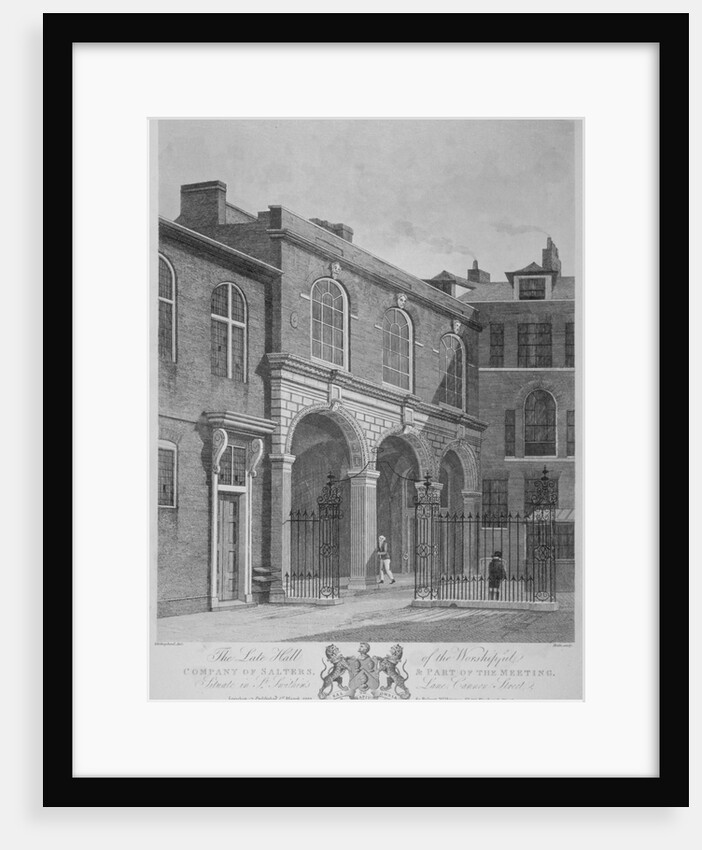 Salters' Hall and part of the Salters' Hall Chapel for Protestant Dissenters, City of London by Thomas Dale
