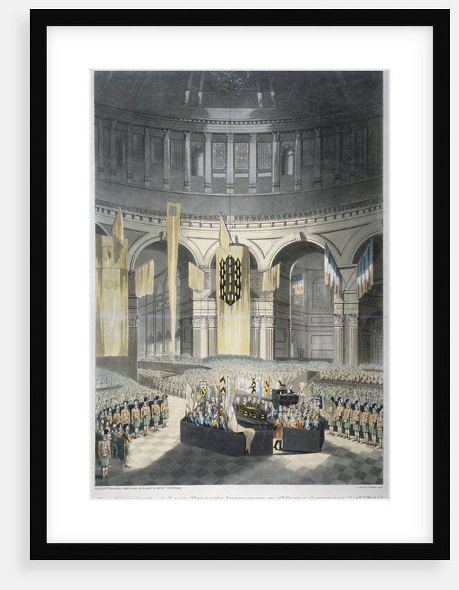 The ceremony of Lord Nelson's burial at St Paul's Cathedral, City of London by JR Hamble