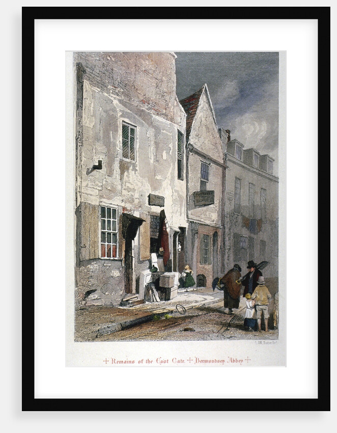 View of the east gate remains of the Abbey of St Saviour, Bermondsey, London by John Wykeham Archer