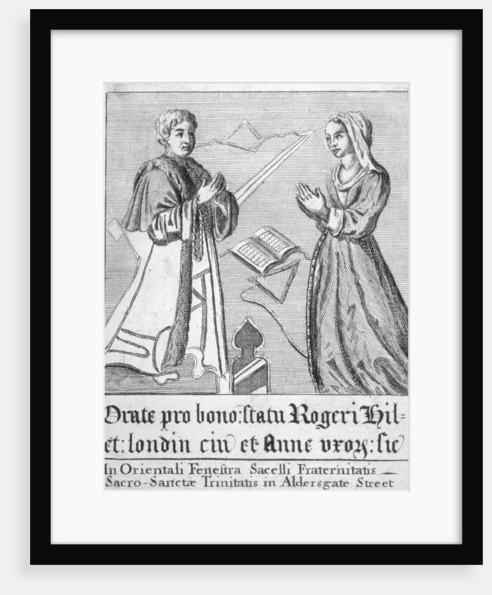 Detail of a panel from a memorial window in Trinity Hall, City of London by Anonymous