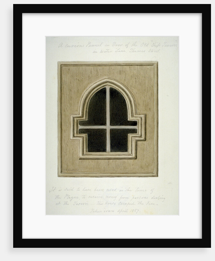 Panel in the door of the Ship Tavern, Water Lane, City of London by Thomas Hosmer Shepherd