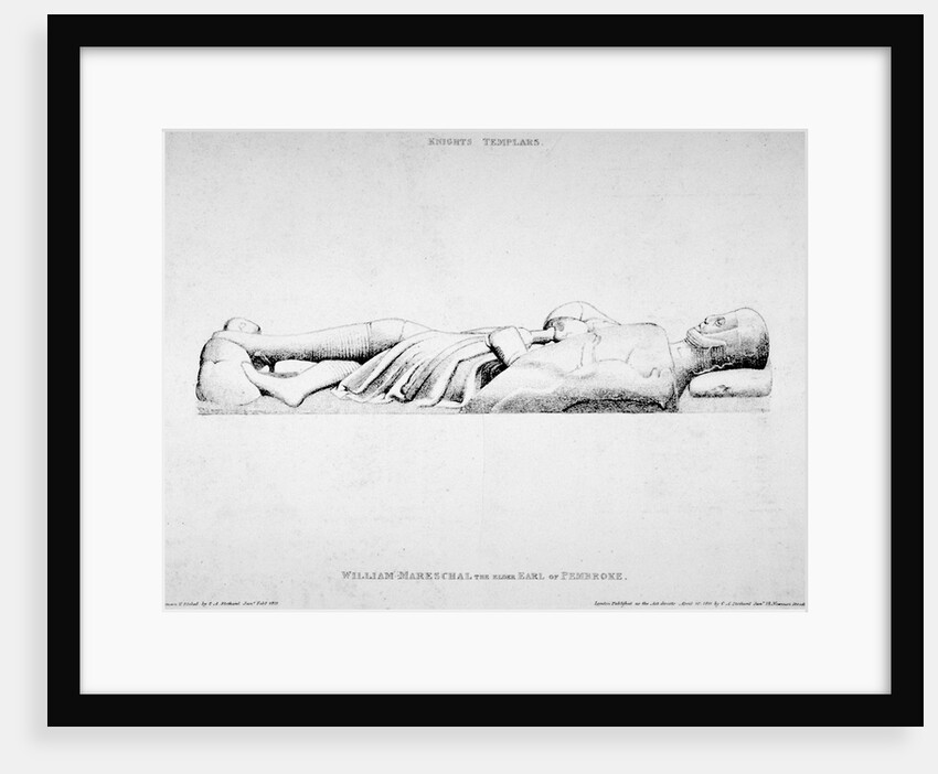 Effigy of William Marshall, Earl of Pembroke, Temple Church, City of London by Charles Alfred Stothard
