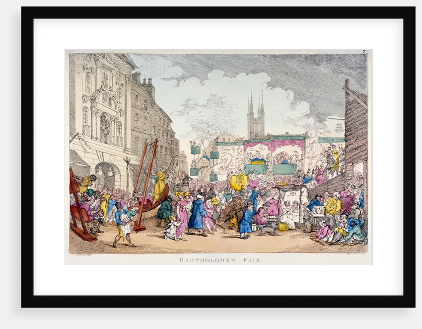 Bartholomew Fair, West Smithfield, City of London by Thomas Rowlandson