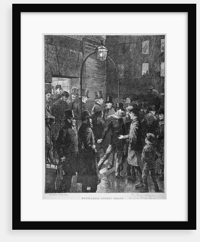 Scene at Whitecross Street Prison showing a release of prisoners, London by Anonymous