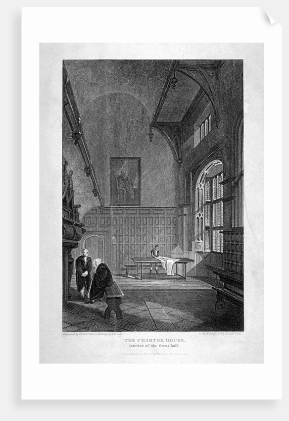 Interior of the Great Hall, Charterhouse, Finsbury, London by J Lewis