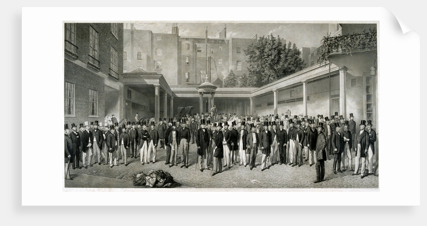 Tattersall's Horse Sale Yard at Hyde Park Corner, London, pre 1865 (1870) by Charles Mottram