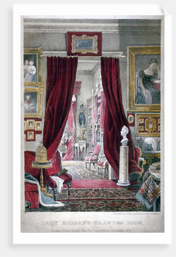 Lady Morgan's drawing room, no 11 William Street, Lowndes Square, Chelsea, London by Anonymous