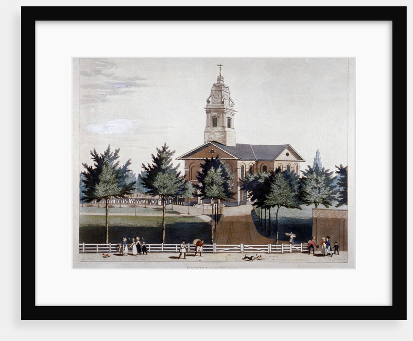 The Church of St John at Hackney, London by James Pollard