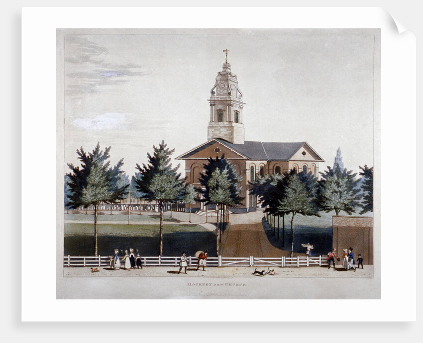 The Church of St John at Hackney, London by James Pollard