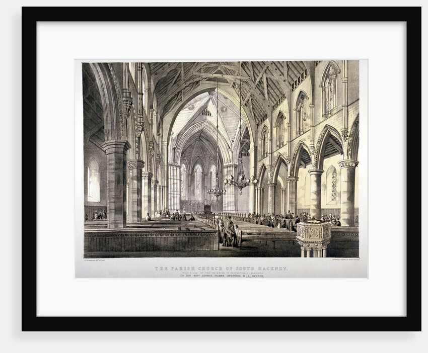 Interior view of the Church of St John of Jerusalem, Hackney, London by CJ Greenwood